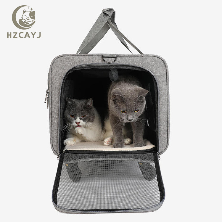 OEM Airline Approved Travel Tote Luggage Soft Sided Pink Cat Pet Carrier With Detachable Wheels Cat bag dog carrier bag travel