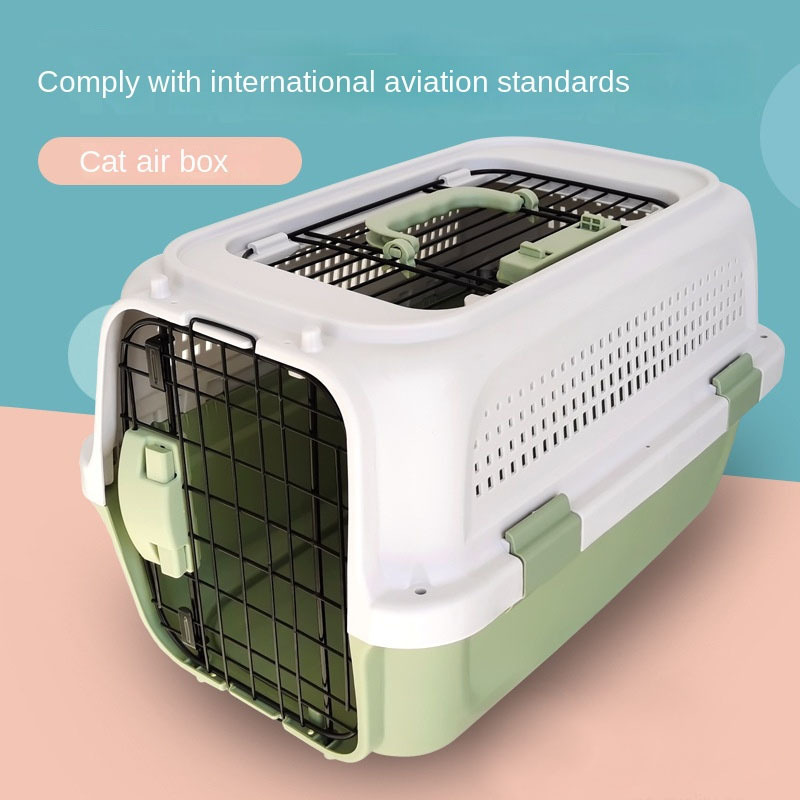 Relaxlines Foldable Plastic Pet Travel Flight Carrier Portable Pet Crate Traveling Dog Cage Box Pet Carrier Bag Wholesale