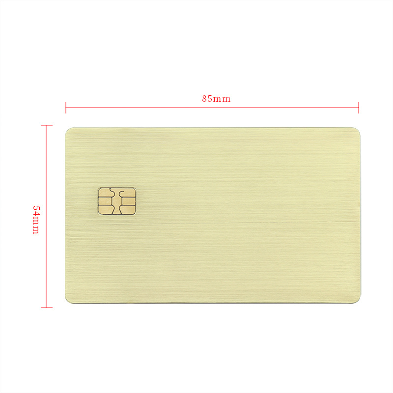 Customized 4442 & 4428 EMV Slot Chip Magnetic strip 24K Mirror Gold Visa Blank Metal Credit Card Laser Engraved Metal Cards