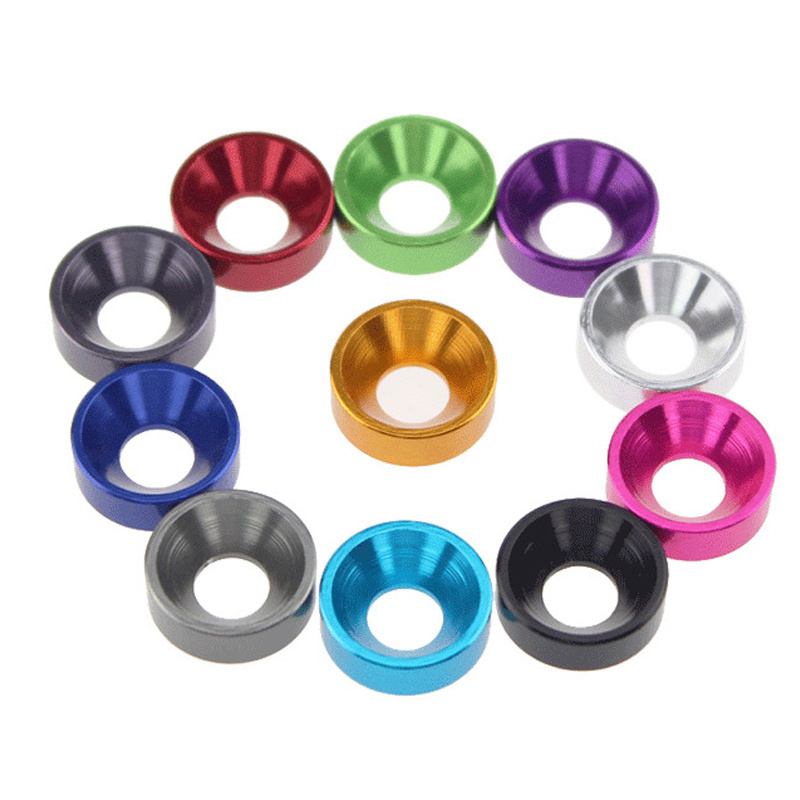 M2 M2.5 M3 M4 M5 M6 M8 Aluminum Alloy Countersunk Head Washer Cone Washer Aluminum Washer