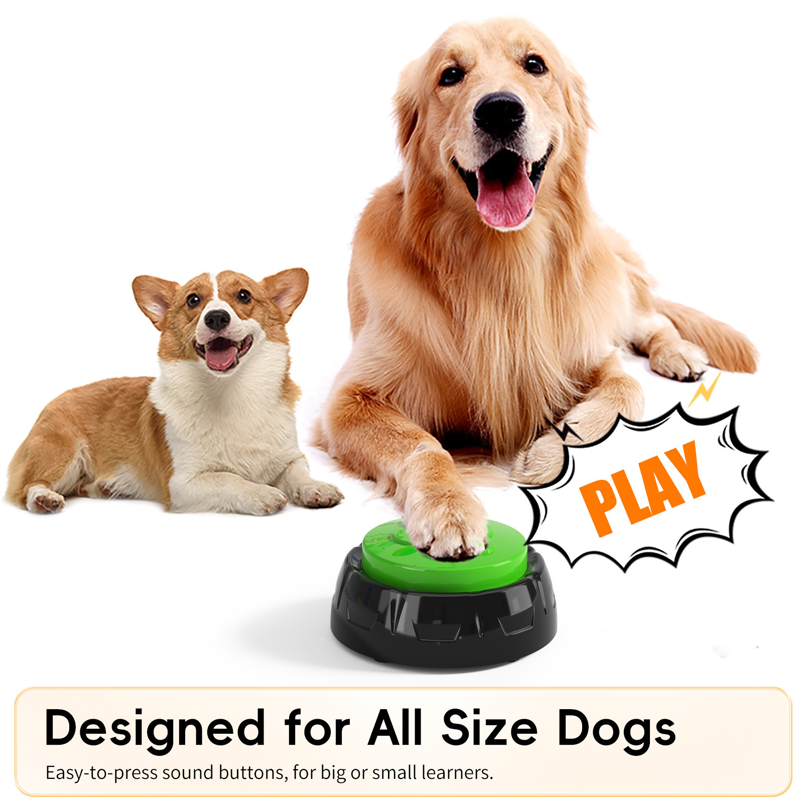 Customized Newest Recordable Answer Buzzers Talking button for Training Pet Dog