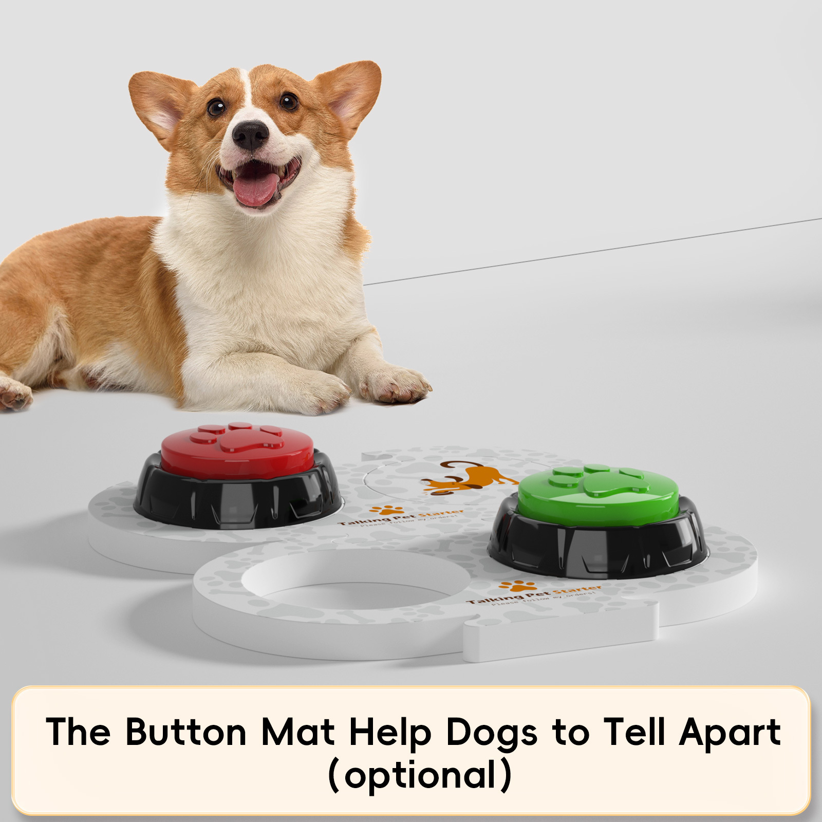 Customized Newest Recordable Answer Buzzers Talking button for Training Pet Dog