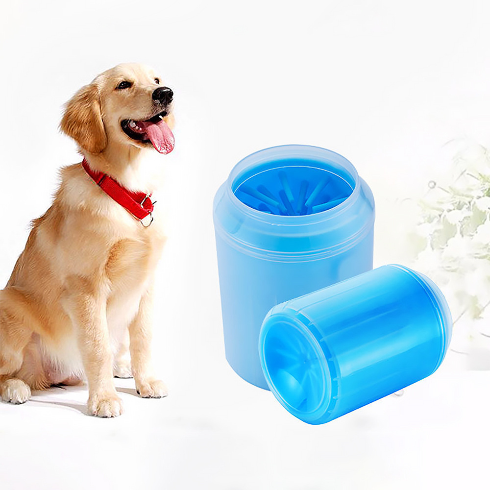 Wholesale 2 in 1 Portable Silicone Pet Cleaning Brush Dog Foot Washer Paw Washer for Dogs Grooming