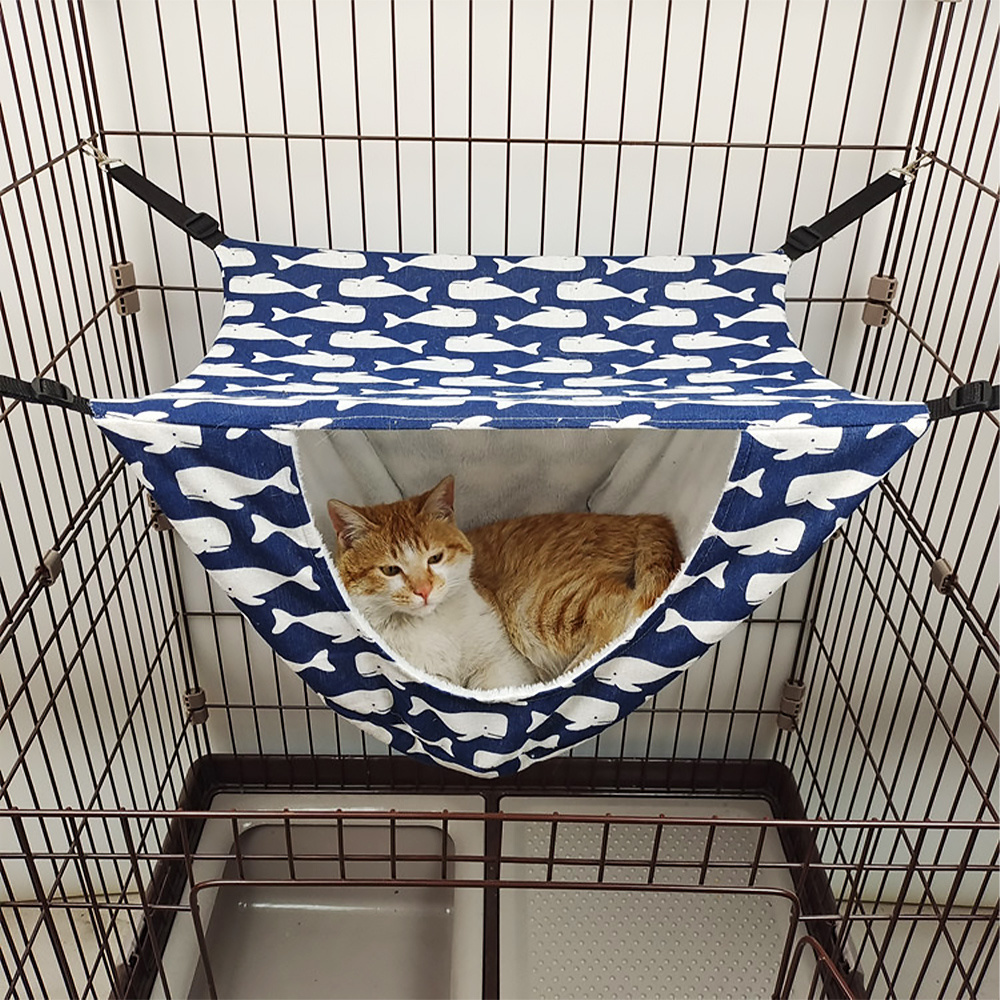 Wholesale Double Layer Soft Plush Hanging Pet Bed Cat Cage Hammock