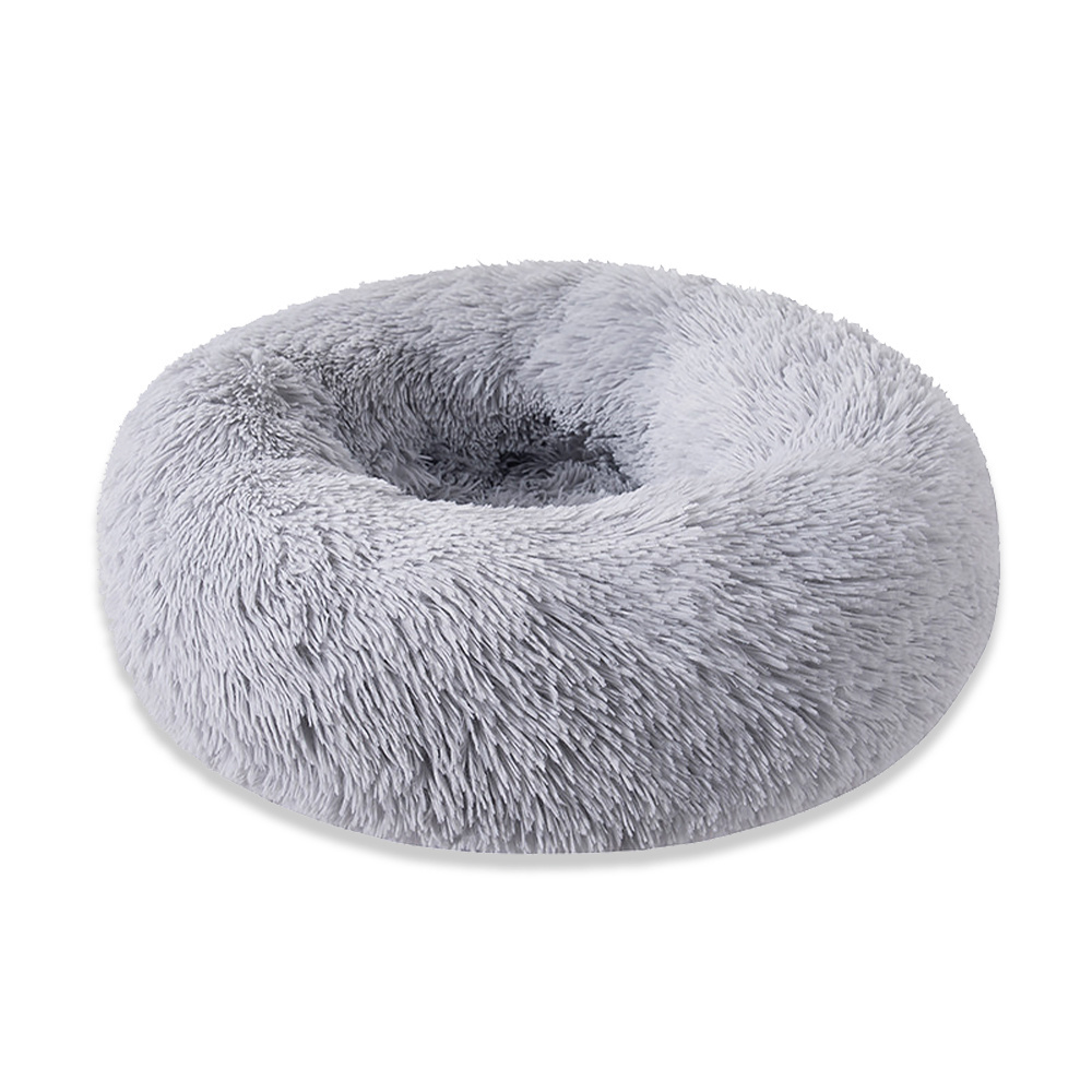 Hot Sale Popular Soft Premium Custom Color Available Autumn Winter Thickened Removable Plush Warm Donut Pet Bed