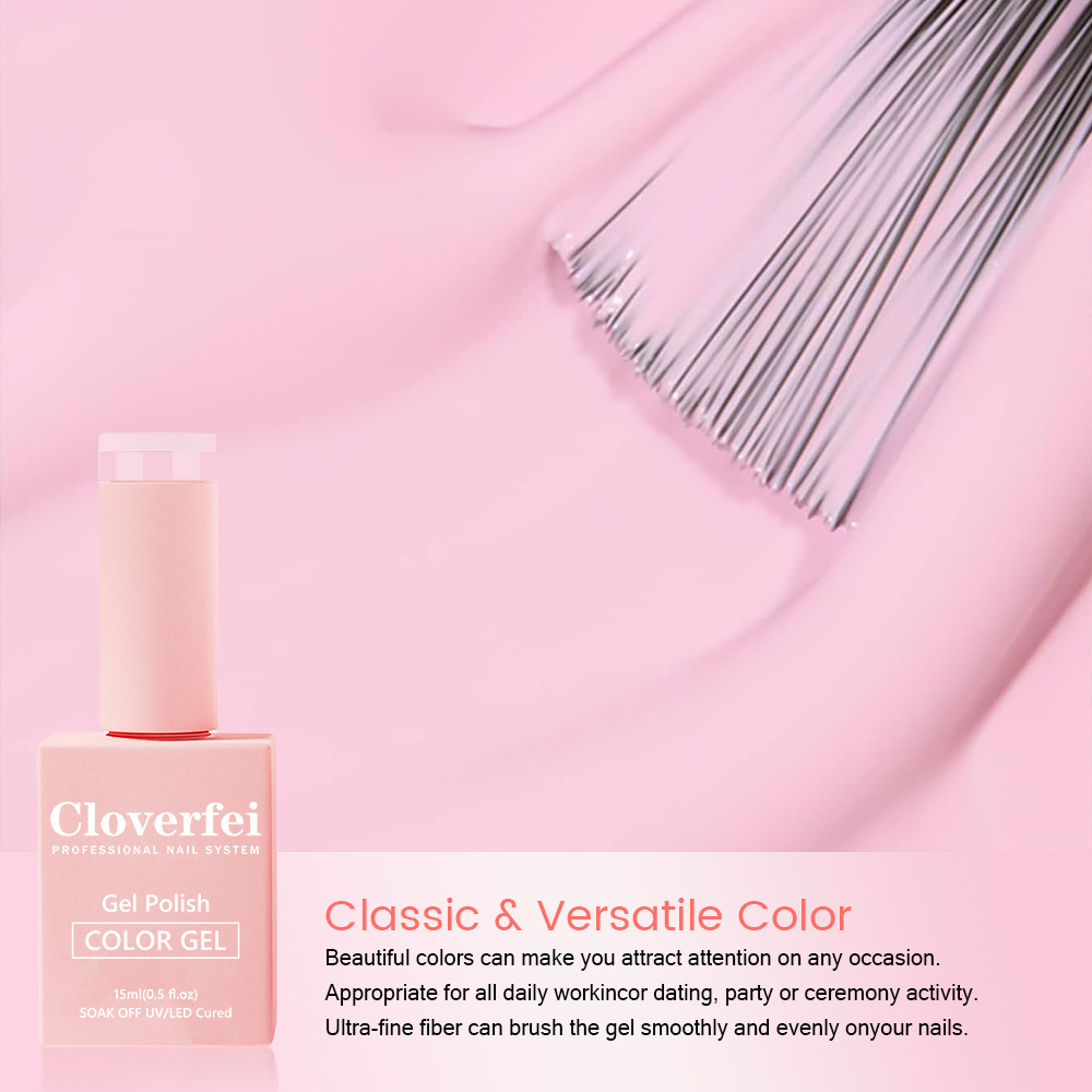 Cloverfei Professional Highly Pigmented Gel Polish Rubber Base Uv Gel Hema Free Nail Varnish Nude Gel Nail Polish