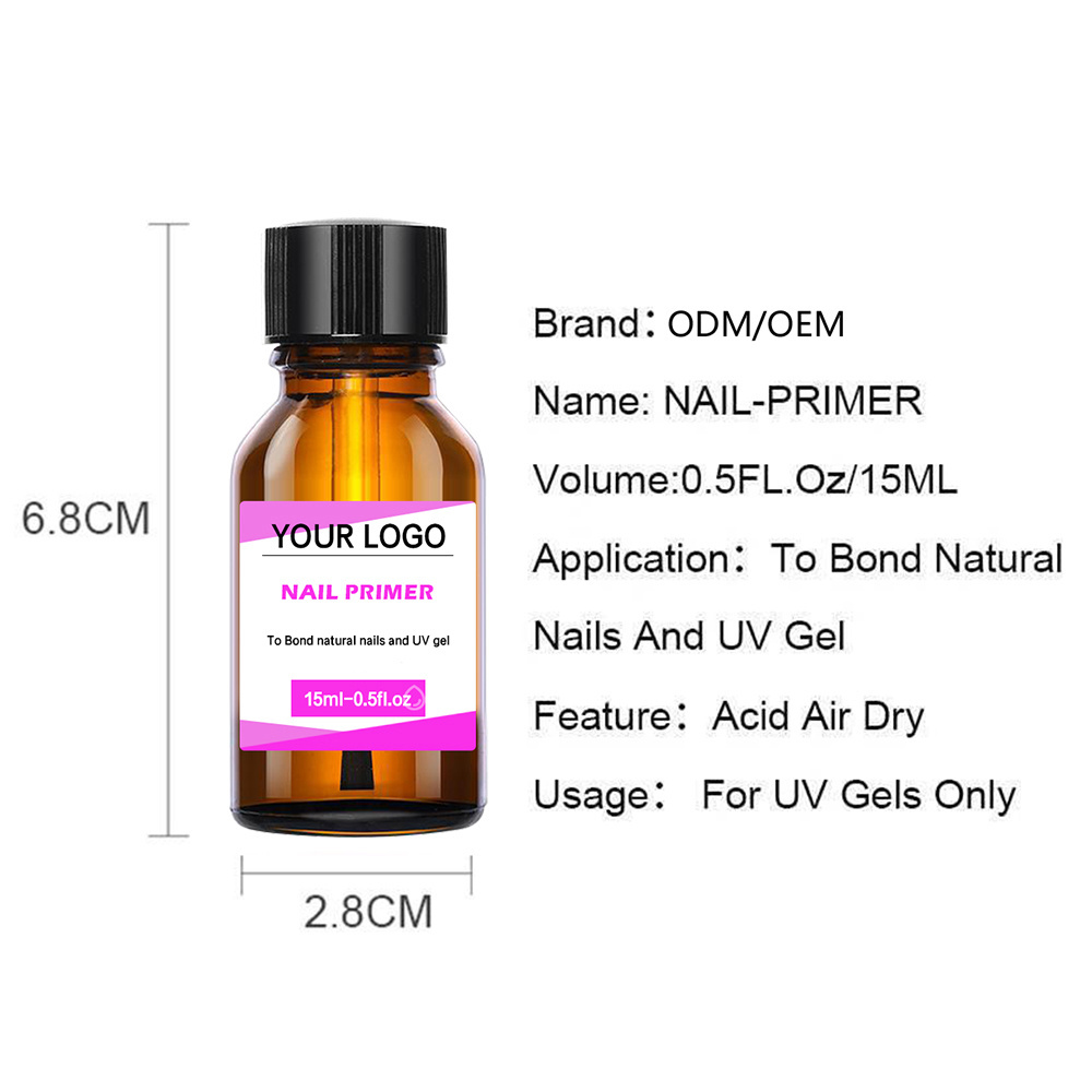 Air Dry  Primer Nail Private Label Acrylic Nail Primer Gel Top Coat Nail Primer And Dehydrator