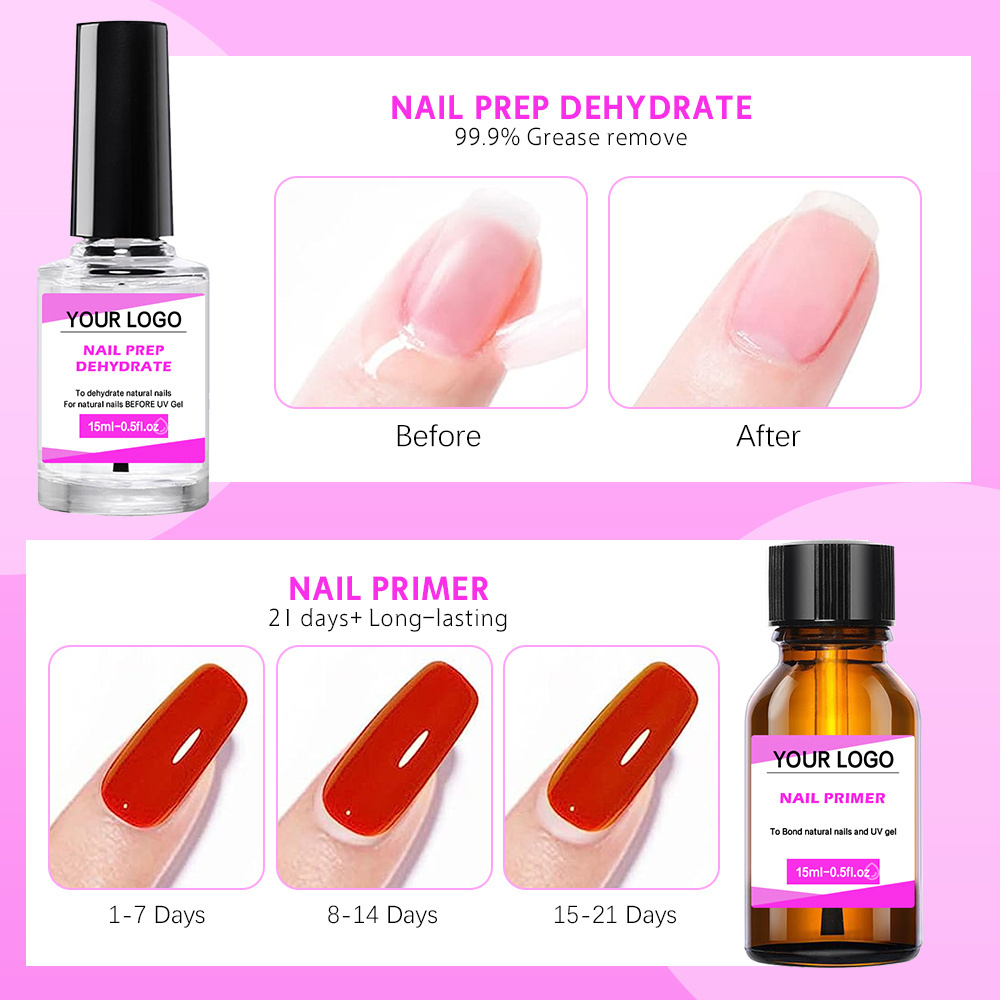 Quick-drying Dehydrator Base Oil Nail Polish Set Protein Bond Nail Primer And Dehydrator