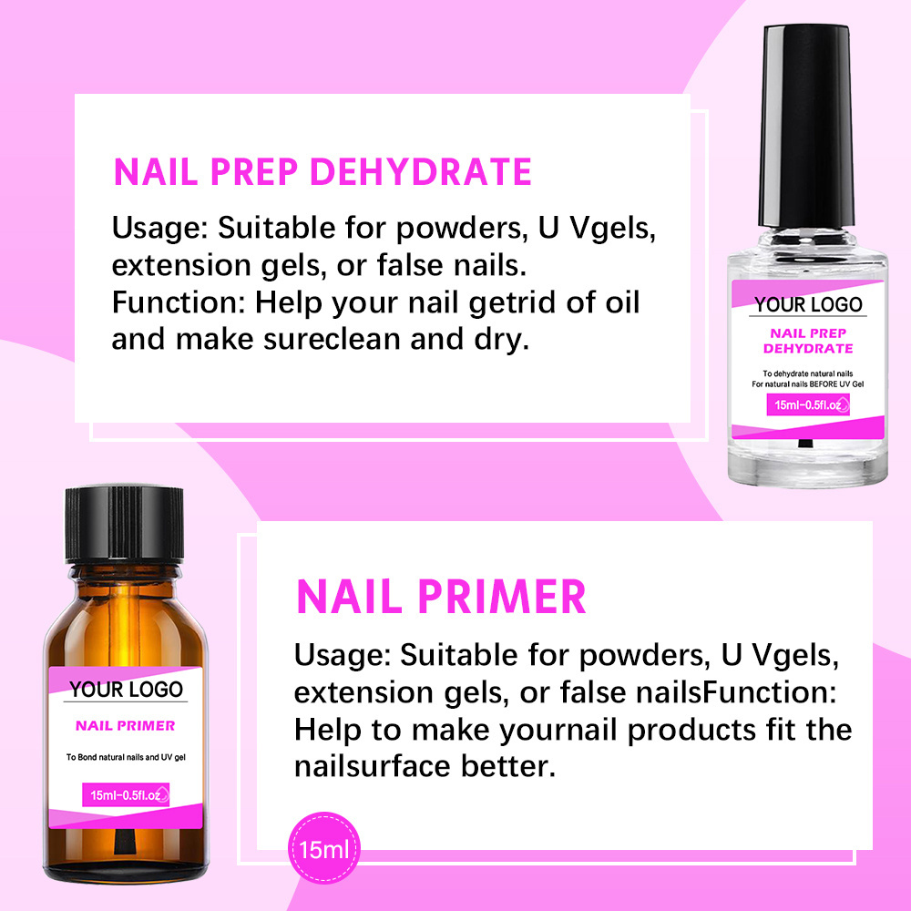 Quick-drying Dehydrator Base Oil Nail Polish Set Protein Bond Nail Primer And Dehydrator