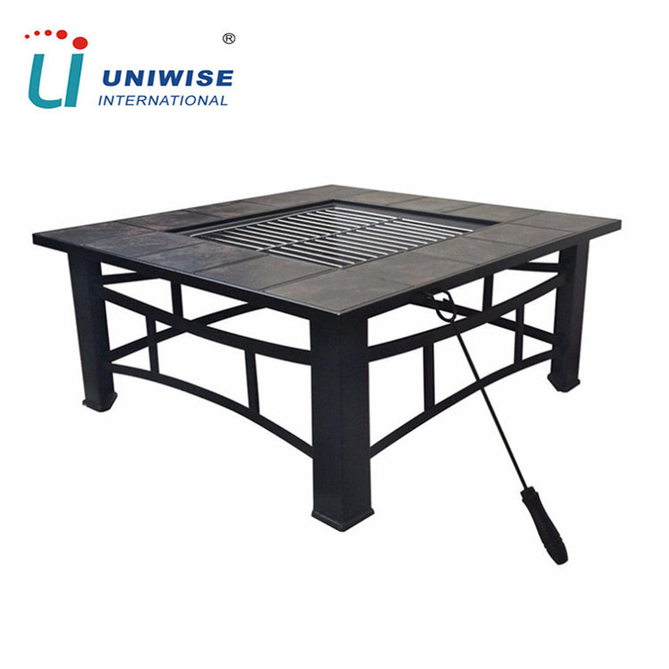 Outdoor Heavy Duty Antique Stone Garden fire pit table with ceramic tiles Fire Pit Large Garden Backyard fire pit