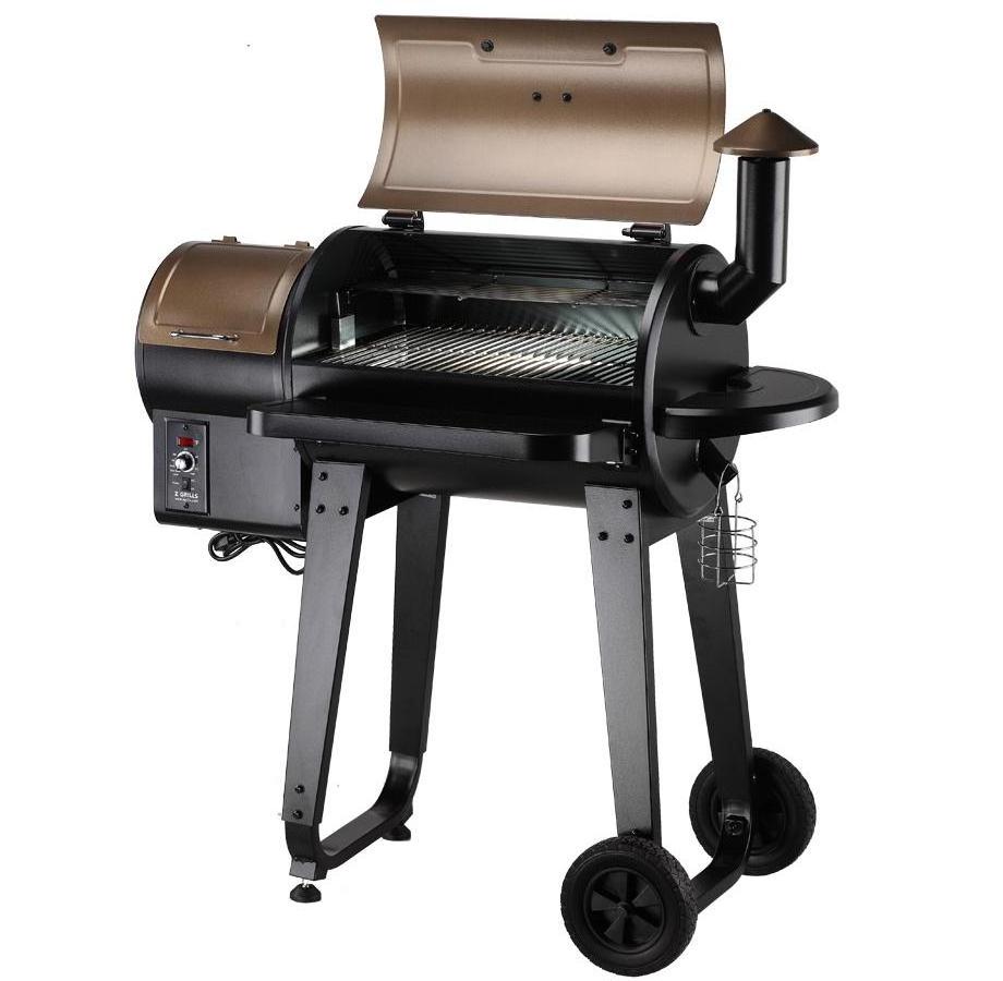 Premium barrel wood pellet smoker electric trolley multifunctional barbecue master wood pellet grill