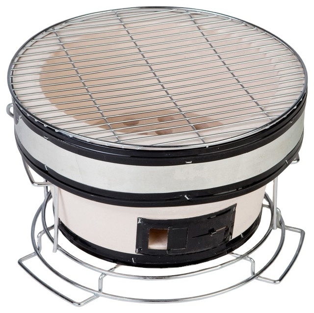 Round Tabletop Ceramic Grill Portable Yakitori BBQ Grill Japanese Hibachi BBQ Grill China Clay Indoor Party Barbeque Stove