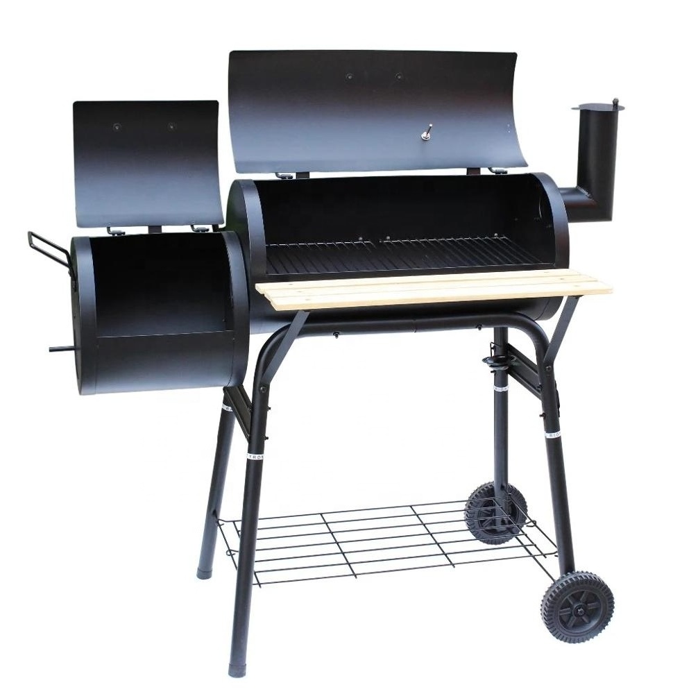 Offset Barbecue Smokers Heavy Duty Grill Charcoal Outdoor Garden Bbq Smoker Oven For Barbecue Restaurants