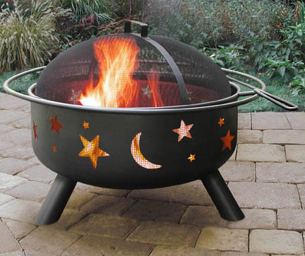 2024 New Durable Moon Star Decking Fire Pit Steel For Outdoor Garden Patio Camping Bowl Heating