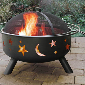 2024 New Durable Moon Star Decking Fire Pit Steel For Outdoor Garden Patio Camping Bowl Heating