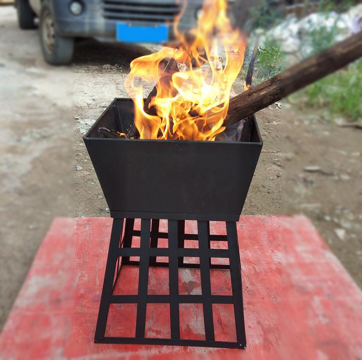 New Style Mini Size Garden Square Metal Steel Fire Bowl Burning Fire Pits