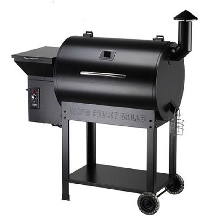 Outdoor trolley electric digital 7 in 1 barbecue master wood pellet smoker wood pellet grill bbq grill