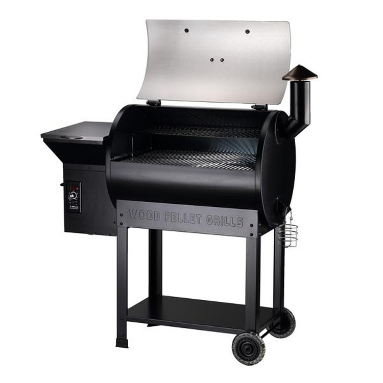 Wood pellet smoker with stainless steel lid bbq grill electric digital controller barbecue master wood pellet grill