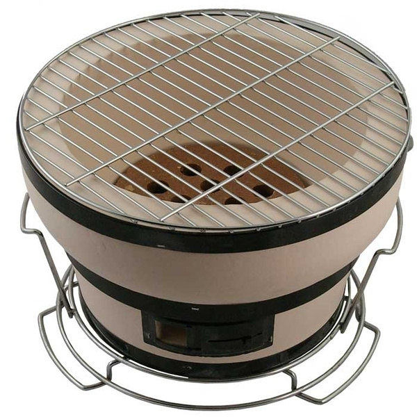 Round Tabletop Ceramic Grill Portable Yakitori BBQ Grill Japanese Hibachi BBQ Grill China Clay Indoor Party Barbeque Stove