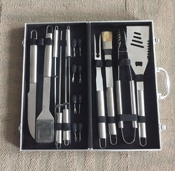 Factory Full Set Customized BBQ Grill Accessories Stainless Steel BBQ Tools Set