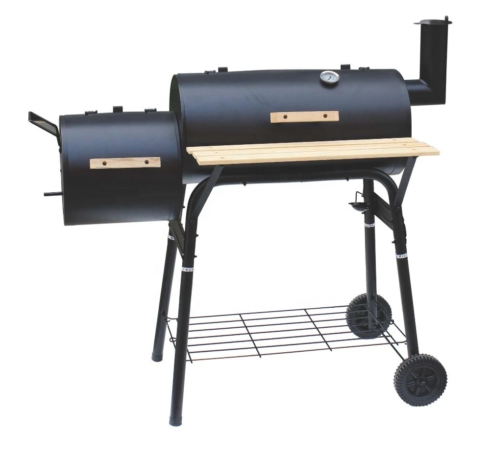 Offset Barbecue Smokers Heavy Duty Grill Charcoal Outdoor Garden Bbq Smoker Oven For Barbecue Restaurants