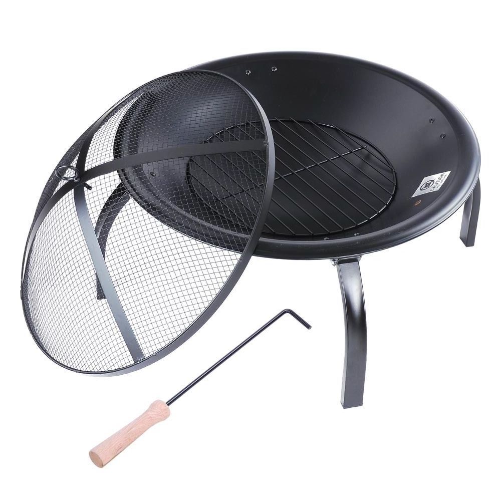 High Quality Heating Autumn Winter Triangle Round Garden Metal Charcoal Firewood Firepit With Lid