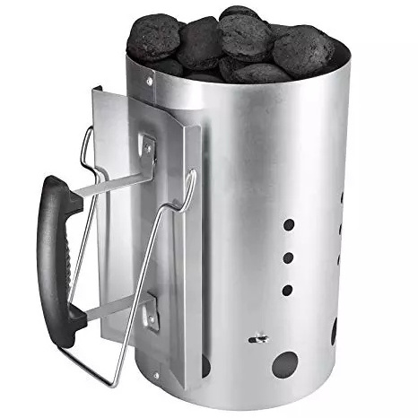 Big Volume Stainless Steel BBQ Charcoal Starter Kitchen Cooking Fire Starter With Safety Handle