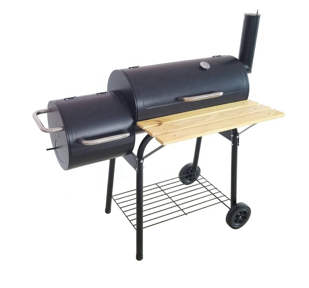 Offset Barbecue Smokers Heavy Duty Grill Charcoal Outdoor Garden Bbq Smoker Oven For Barbecue Restaurants