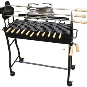 Greek Cypriot Charcoal Motorised Outdoor Rotisserie BBQ Grill Automatic Cyprus Grill