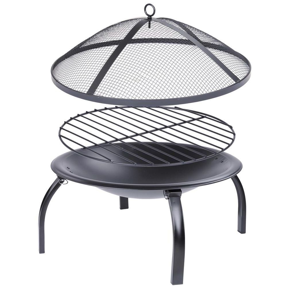 High Quality Heating Autumn Winter Triangle Round Garden Metal Charcoal Firewood Firepit With Lid