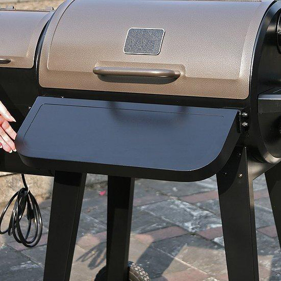 Premium barrel wood pellet smoker electric trolley multifunctional barbecue master wood pellet grill