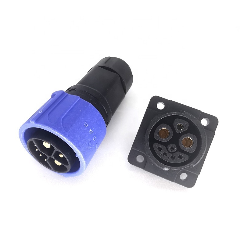 Waterproof Bike Battery Discharge 6 Pin Connector 50A IP67 m23 for E Bike Push Lock Large 2+4