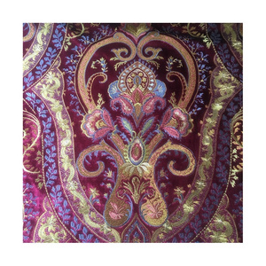 CF0678A Excellent Quality Luxury Embroidered Floral Fabric Cut Velvet Upholstery Fabric for Cushion Sofa Chair