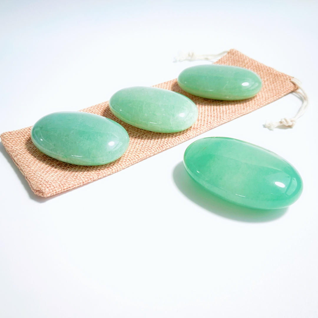 2023 Natural Healing crystal stone oval shape green aventurine Pebble stone for decoration stones and crystals