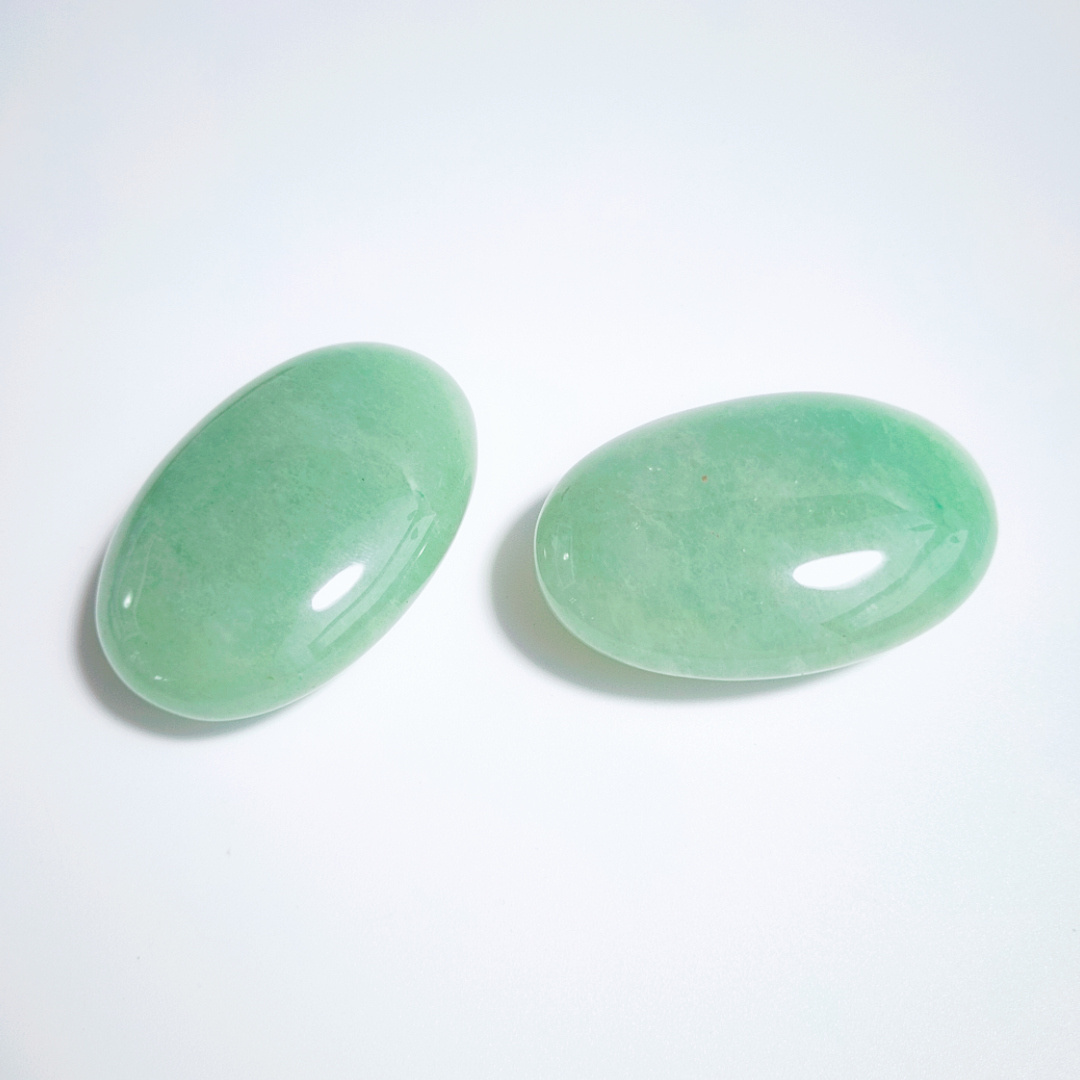 2023 Natural Healing crystal stone oval shape green aventurine Pebble stone for decoration stones and crystals