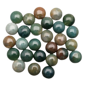 Hot sale 14mm Indian agate round cabochon created stone price per gram for necklace or bracelet Crafts