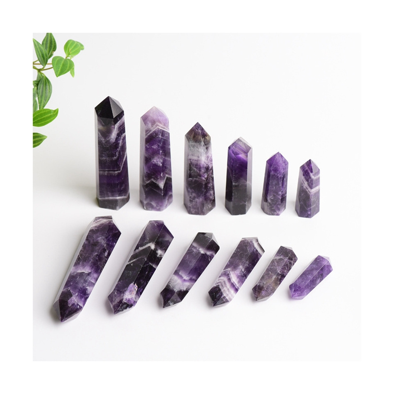 Natural Crystal Crafts High Quality Gemstone Point Semi-precious Stone Wand Lemon Citrine Tower For Decoration