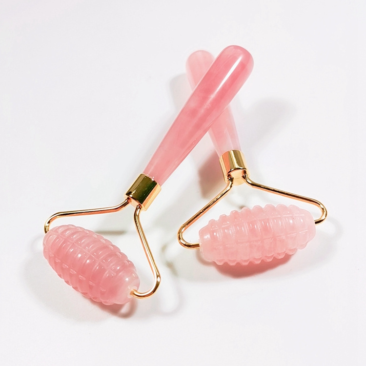 HZ Best Quality Premium Certified Rose Quartz Face Roller And Gua Sha Set With Vibration