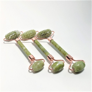 DIY Hot Sell Natural Jade Crystal Gemstone Face Roller Amethyst Facial Massage Stone Body crystal stone