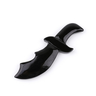 hot sale natural crystal Black Obsidian dagger carving for decoration