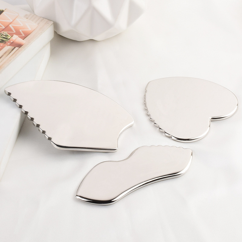 HZ Body Iastm Tool Stainless Steel Massage Blade Gua-sha Face Slimming Reface Gua Sha Deep Muscle Massager Set Custom