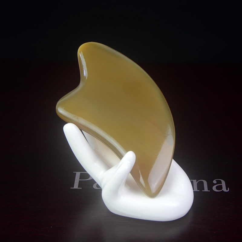 Hot Selling Rose Quartz Stone By Mount Lai OX Horn Gua Sha Tool