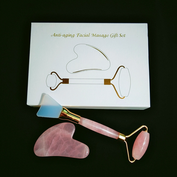 HZ Bulk Supply Face Roller Stone For Acne Benefits Of Rose Quartz Jade Roller gems