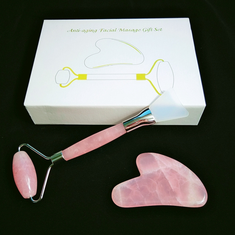 HZ Bulk Supply Face Roller Stone For Acne Benefits Of Rose Quartz Jade Roller gems