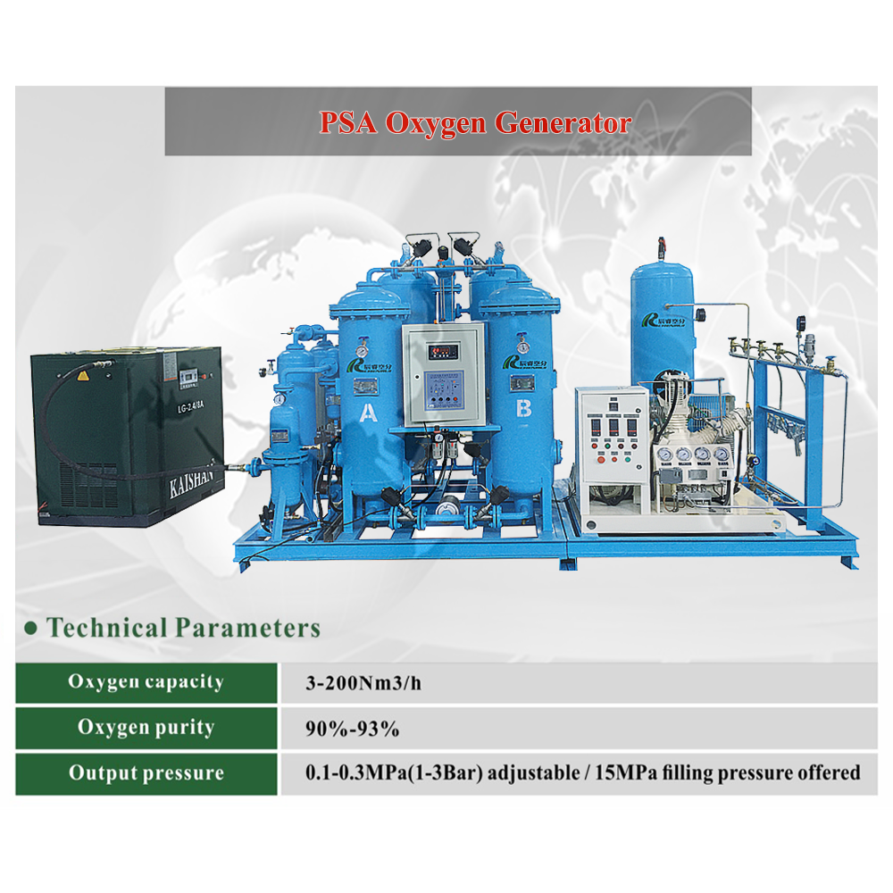 Onsite PSA Oxygen Generation Equipment Packaged Production Line for Hospital Use