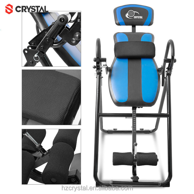 SJ-9750 CRYSTAL Heavy Duty Gravity Back Pain Relief Ab Stamina Inverse Inversion Table Therapy