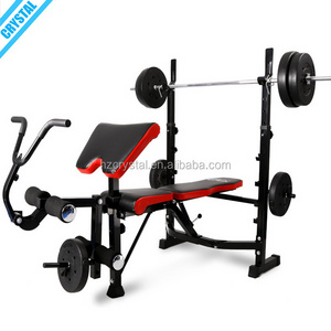 SJ-7828 Multi Gym Body Building Equipment Total Sports America Adjustable Weight Bench with Biceps Trainer