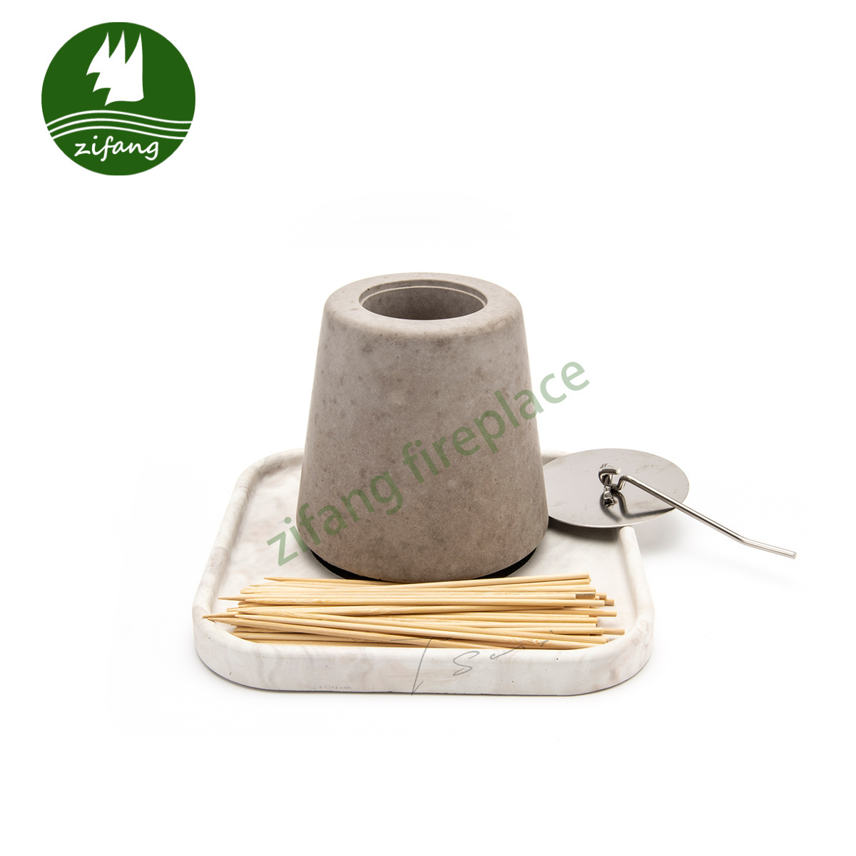 New Design Western hot selling high temperature cement Concrete Mini Desktop Tabletop Table Top Bioethanol Firepit Fire Pit Bowl