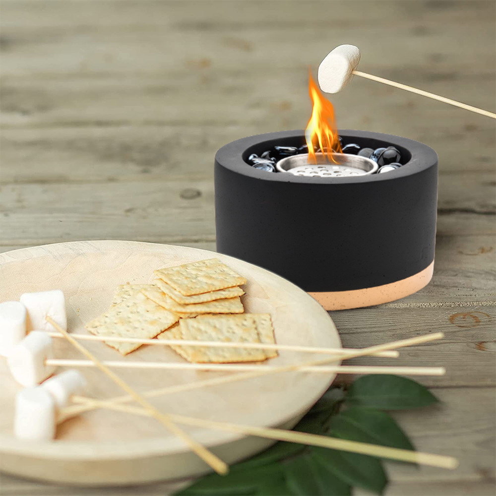 Wholesale Pop Outdoor Free Standing Concrete Mini Desktop Personal Tabletop Portable Smokeless Alcohol Fire Pit For Camping