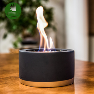 Wholesale Desktop Smokeless Personal Concrete Small Mini Tabletop Portable Bioethanol Ethanol burner Table top Fire places